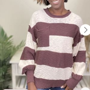 Easel Not Freddy Stripe Sweater New With Tags